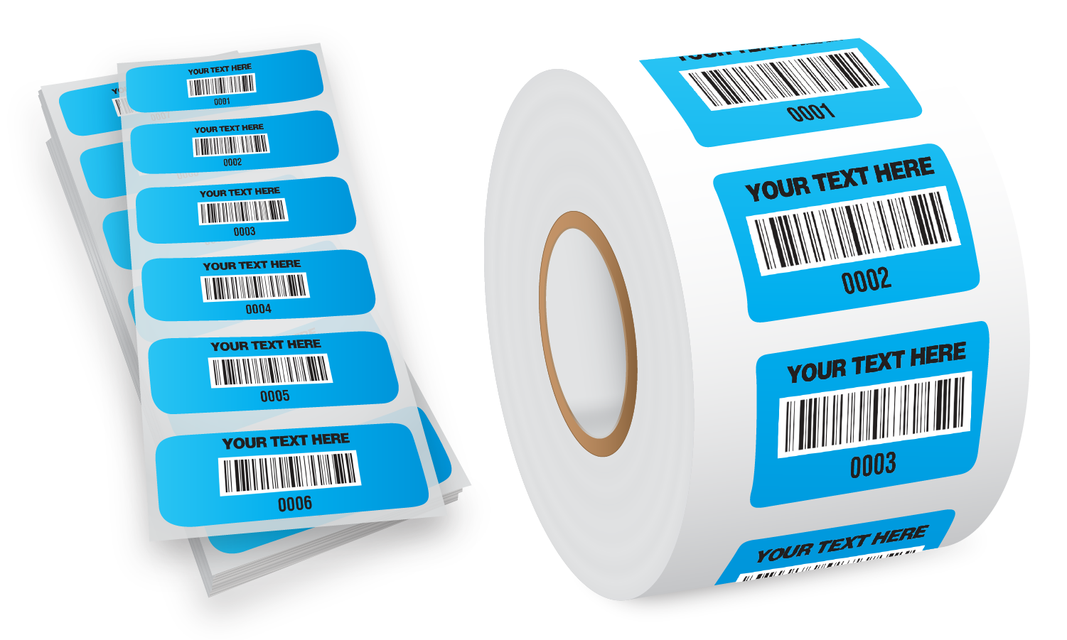 Consecutive barcode labels from Red Oak Labels