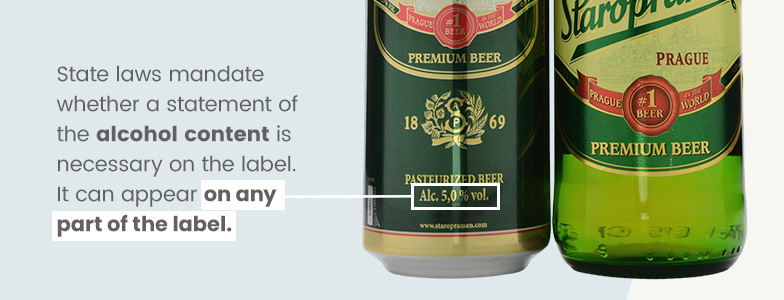 Alcohol content label